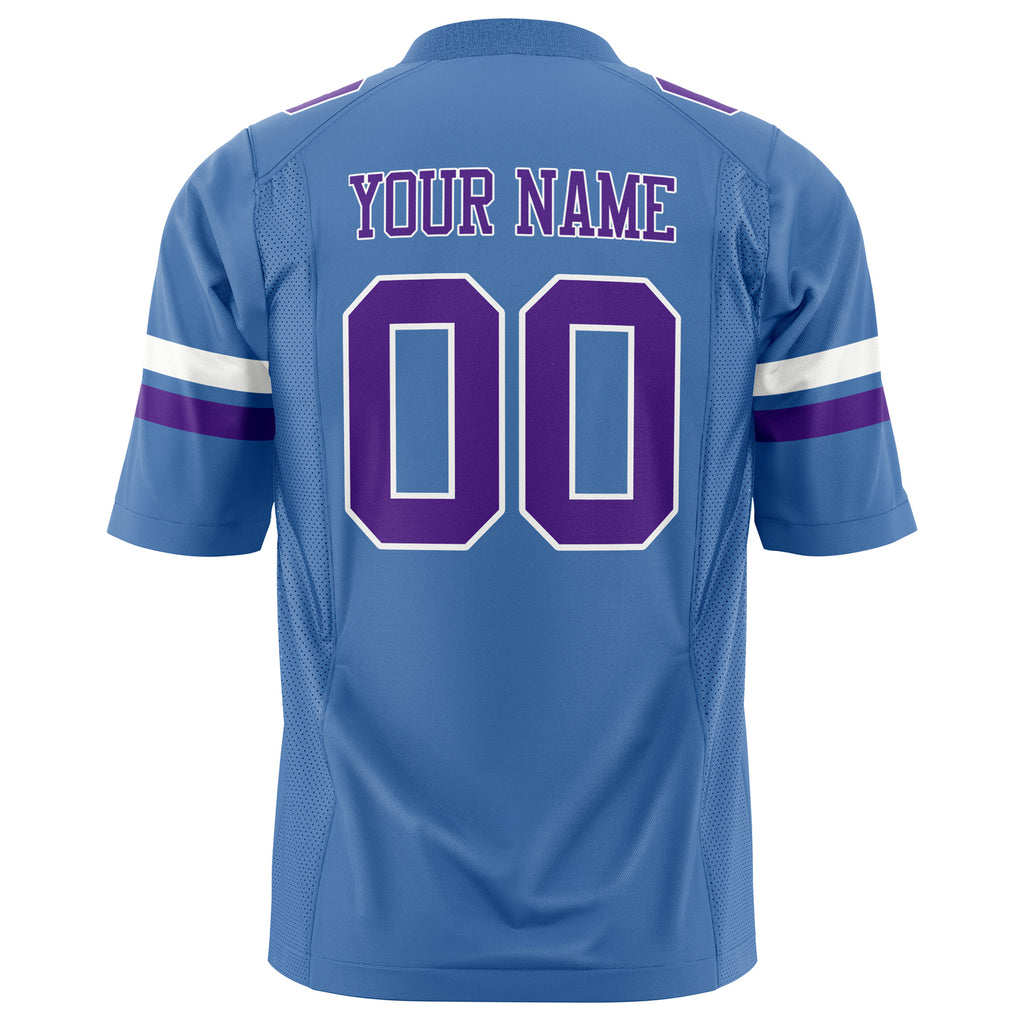 Custom Electric Blue Purple Solid Colour Football Jersey