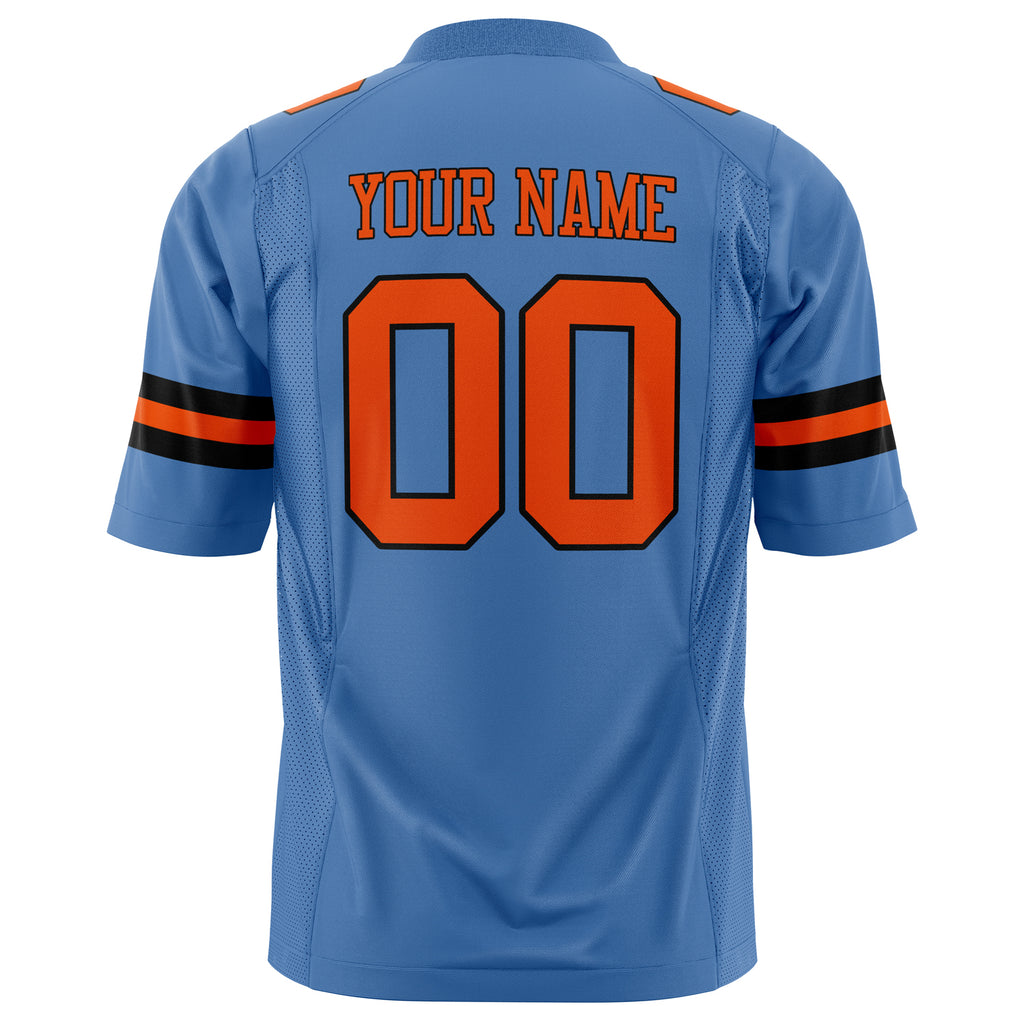 Custom Electric Blue Red Solid Colour Football Jersey