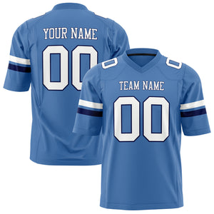 Custom Electric Blue White Solid Colour Football Jersey FT01240725EL124