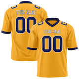 Custom Gold Navy Solid Colour Football Jersey