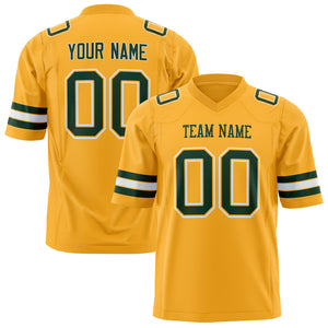 Custom Gold Green Solid Colour Football Jersey FT01240725GO141