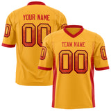 Custom Gold Red Solid Colour Football Jersey