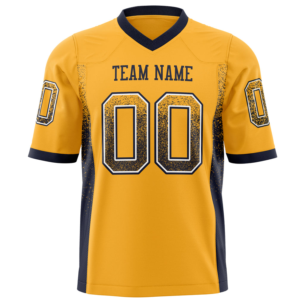 Custom Gold Black Solid Colour Football Jersey