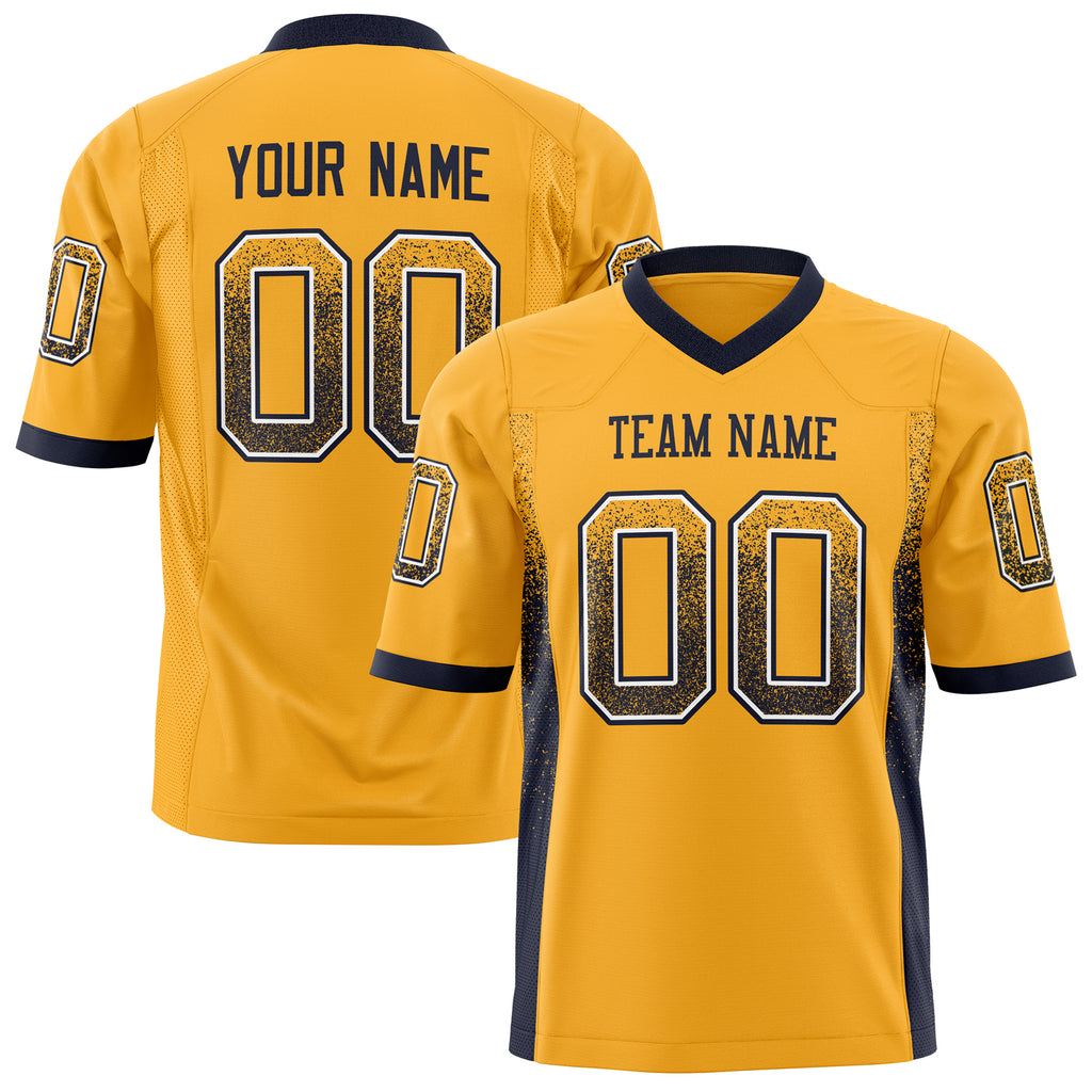 Custom Gold Black Solid Colour Football Jersey FT01240725GO144