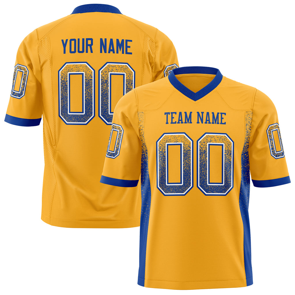 Custom Gold Royal Solid Colour Football Jersey FT01240725GO145
