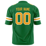 Custom Grass Green Gold Solid Colour Football Jersey