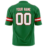 Custom Grass Green White Solid Colour Football Jersey