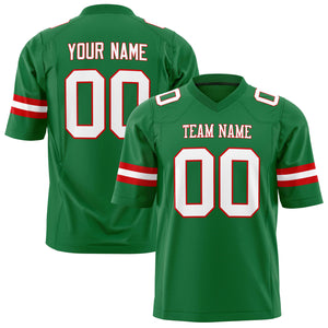 Custom Grass Green White Solid Colour Football Jersey FT01240725GR161
