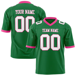 Custom Grass Green White Solid Colour Football Jersey FT01240725GR163