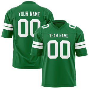 Custom Grass Green White Solid Colour Football Jersey FT01240725GR167