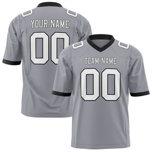 Custom Gray White Solid Colour Football Jersey FT01240725GR187