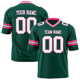 Custom Kelly Green White Solid Colour Football Jersey