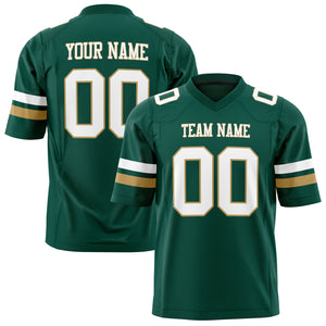 Custom Kelly Green White Solid Colour Football Jersey FT01240725GR197