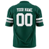 Custom Kelly Green White Solid Colour Football Jersey