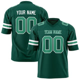 Custom Kelly Green Green Solid Colour Football Jersey