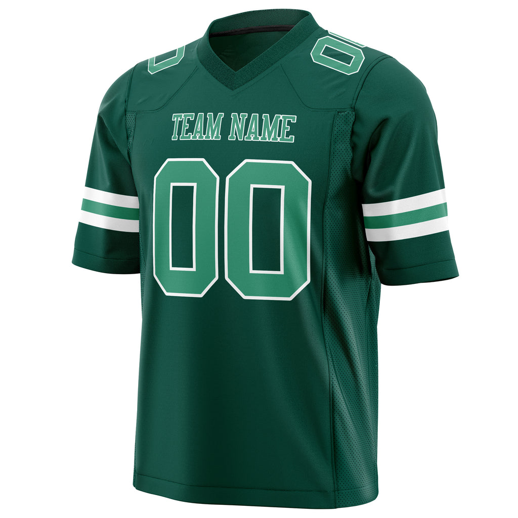 Custom Kelly Green Green Solid Colour Football Jersey