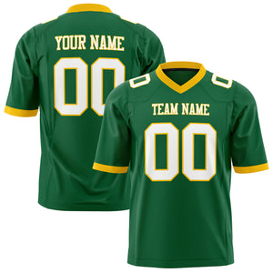 Custom Kelly Green White Solid Colour Football Jersey FT01240725KE209