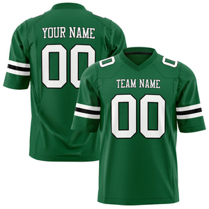 Custom Kelly Green White Solid Colour Football Jersey FT01240725KE227
