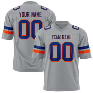 Custom Light Gray Royal Solid Colour Football Jersey FT01240725LI237