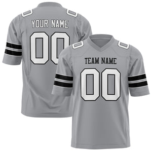 Custom Light Gray White Solid Colour Football Jersey FT01240725LI239