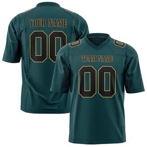 Custom Midnight Green Black Solid Colour Football Jersey FT01240725MI260