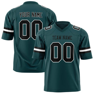 Custom Midnight Green Black Solid Colour Football Jersey FT01240725MI274