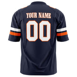 Custom Navy White Solid Colour Football Jersey