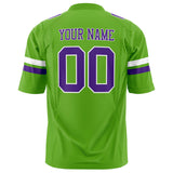 Custom Neon Green Purple Solid Colour Football Jersey