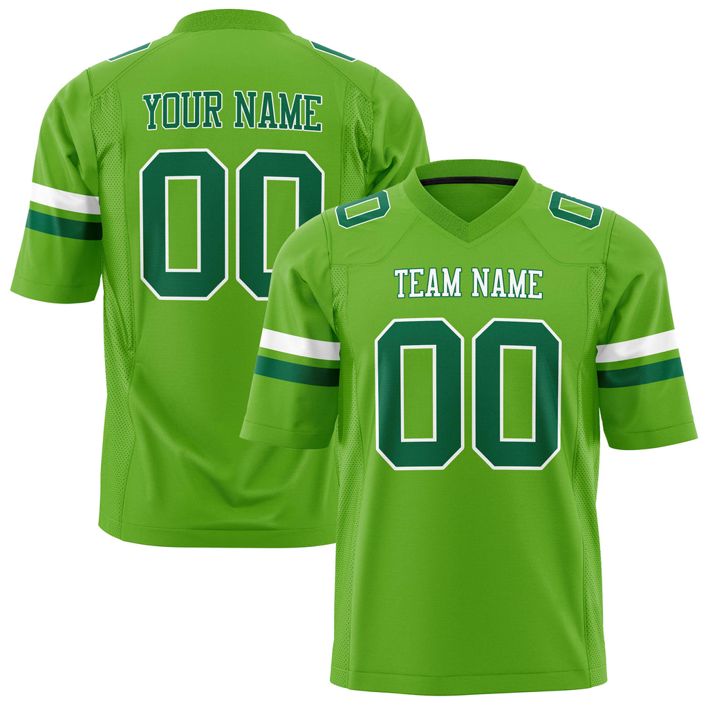 Custom Neon Green Kelly Green Solid Colour Football Jersey FT01240725NE294