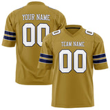 Custom Old Gold White Solid Colour Football Jersey