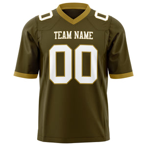 Custom Olive White Solid Colour Football Jersey