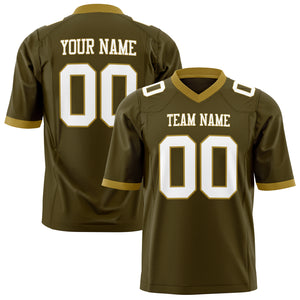 Custom Olive White Solid Colour Football Jersey FT01240725OL327