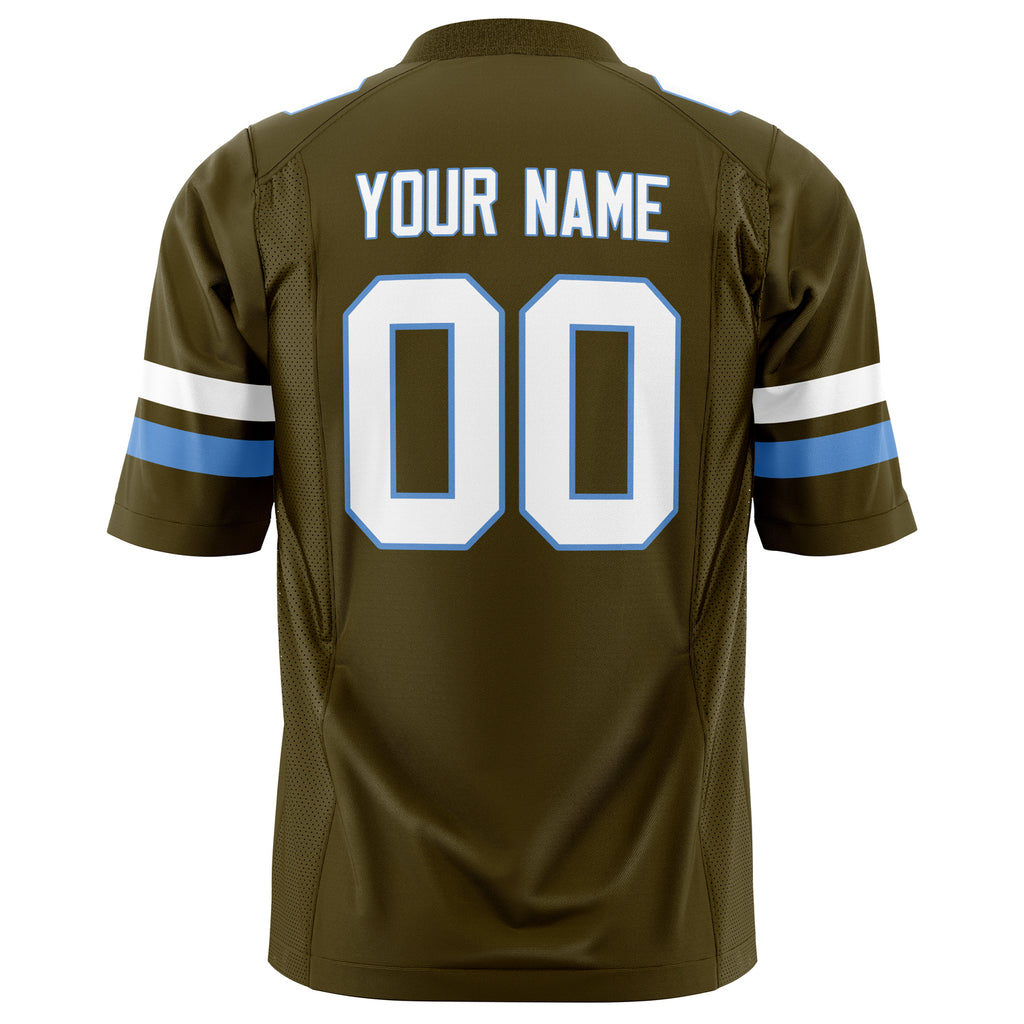 Custom Olive White Solid Colour Football Jersey