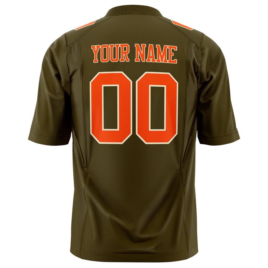 Custom Olive Red Solid Colour Football Jersey