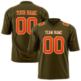 Custom Olive Red Solid Colour Football Jersey