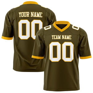 Custom Olive White Solid Colour Football Jersey FT01240725OL343