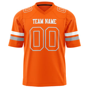 Custom Orange White Solid Colour Football Jersey