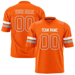 Custom Orange White Solid Colour Football Jersey FT01240725OR345