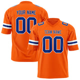 Custom Orange Royal Solid Colour Football Jersey