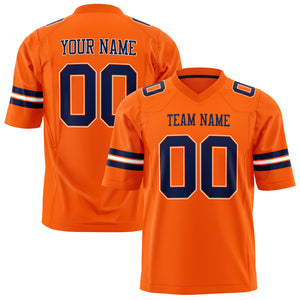 Custom Orange Navy Solid Colour Football Jersey FT01240725OR349