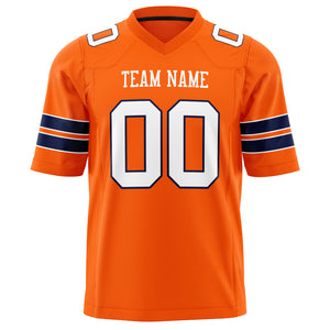 Custom Orange White Solid Colour Football Jersey