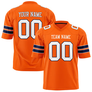 Custom Orange White Solid Colour Football Jersey FT01240725OR350