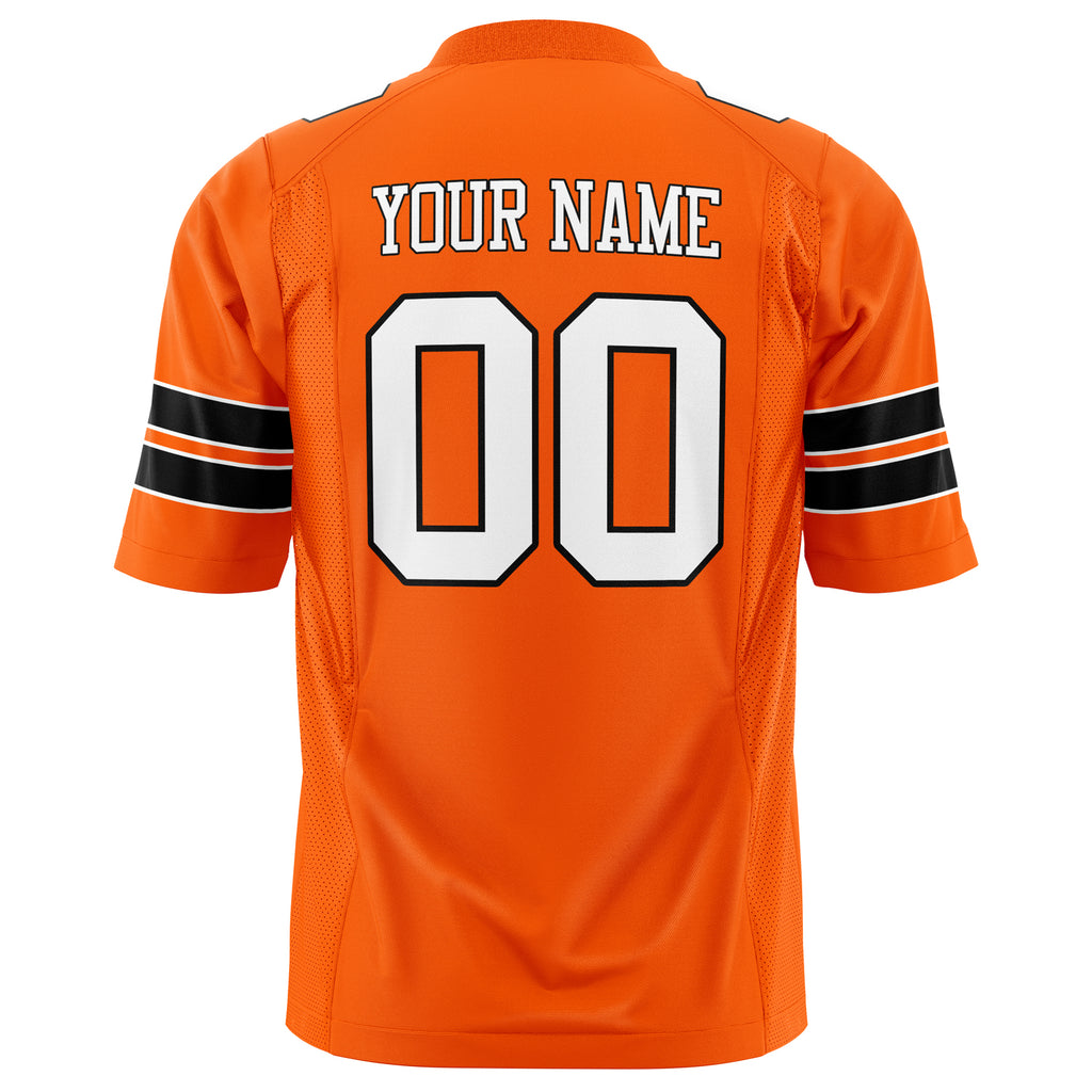 Custom Orange White Solid Colour Football Jersey
