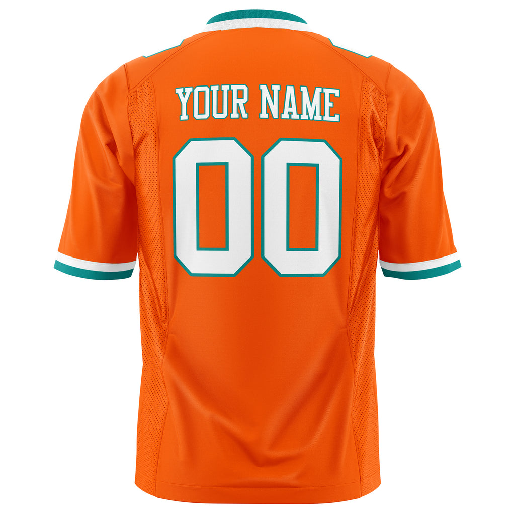 Custom Orange White Solid Colour Football Jersey