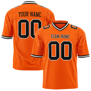 Custom Orange Black Solid Colour Football Jersey FT01240725OR354