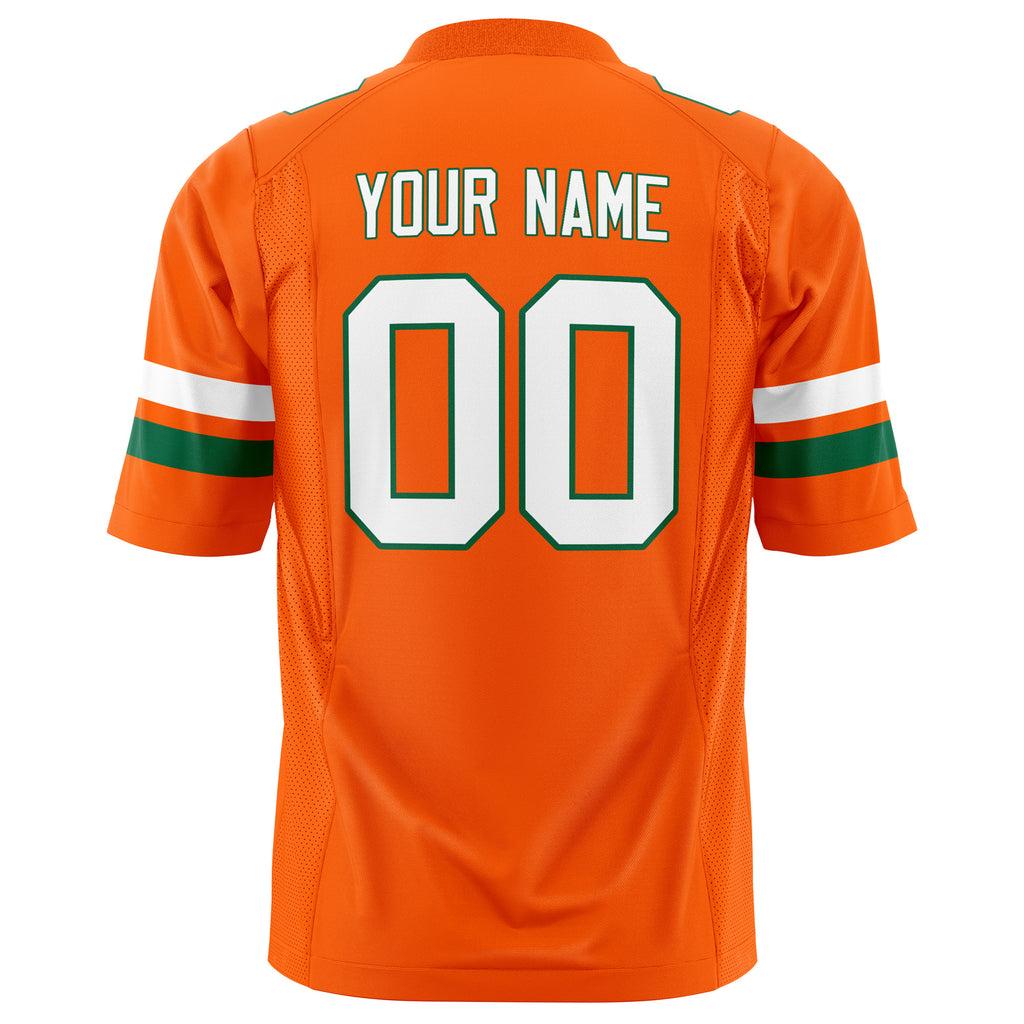 Custom Orange White Solid Colour Football Jersey