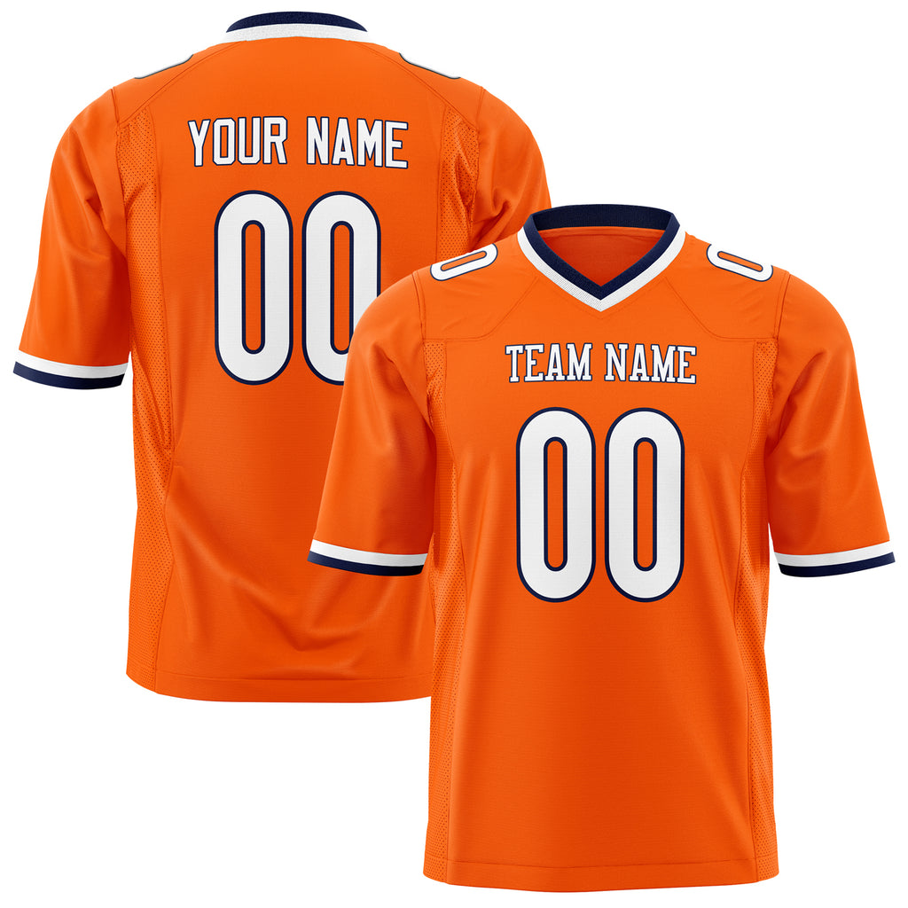 Custom Orange White Solid Colour Football Jersey FT01240725OR357