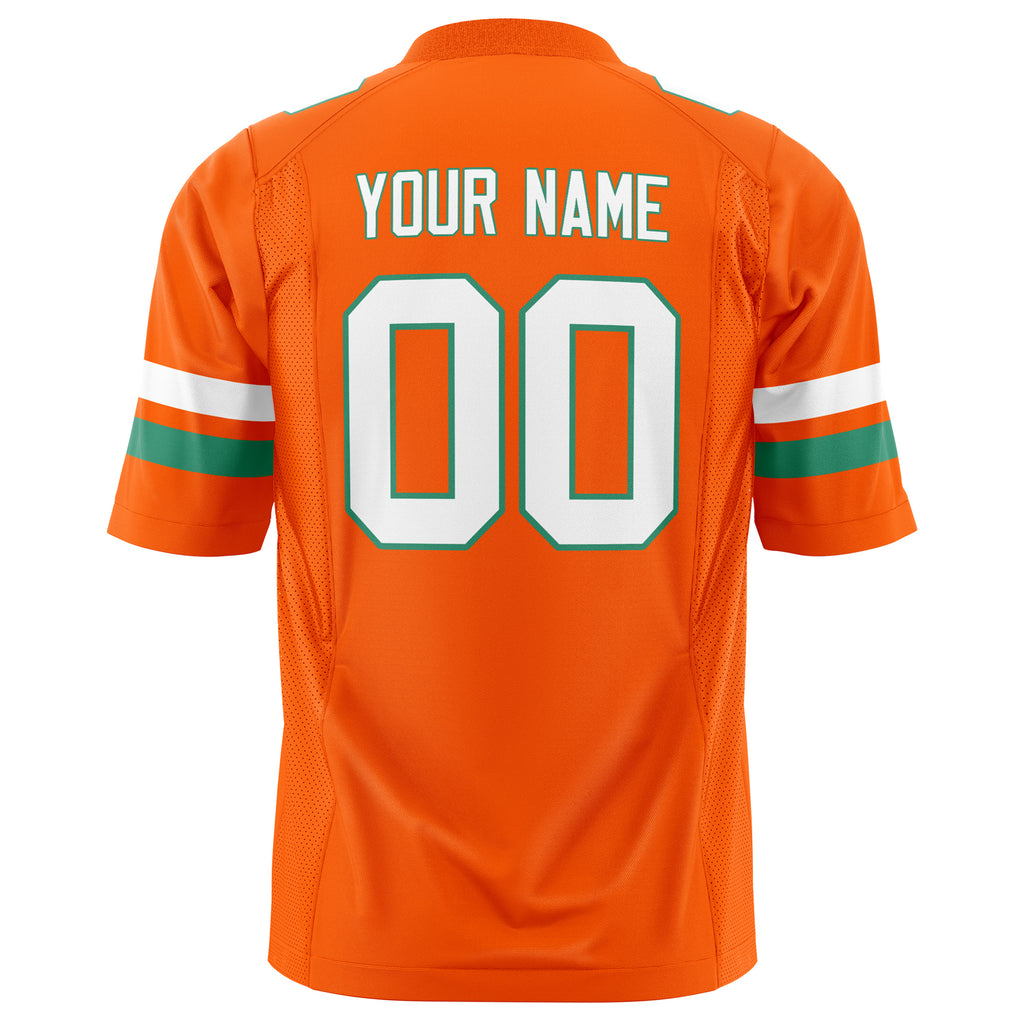 Custom Orange White Solid Colour Football Jersey