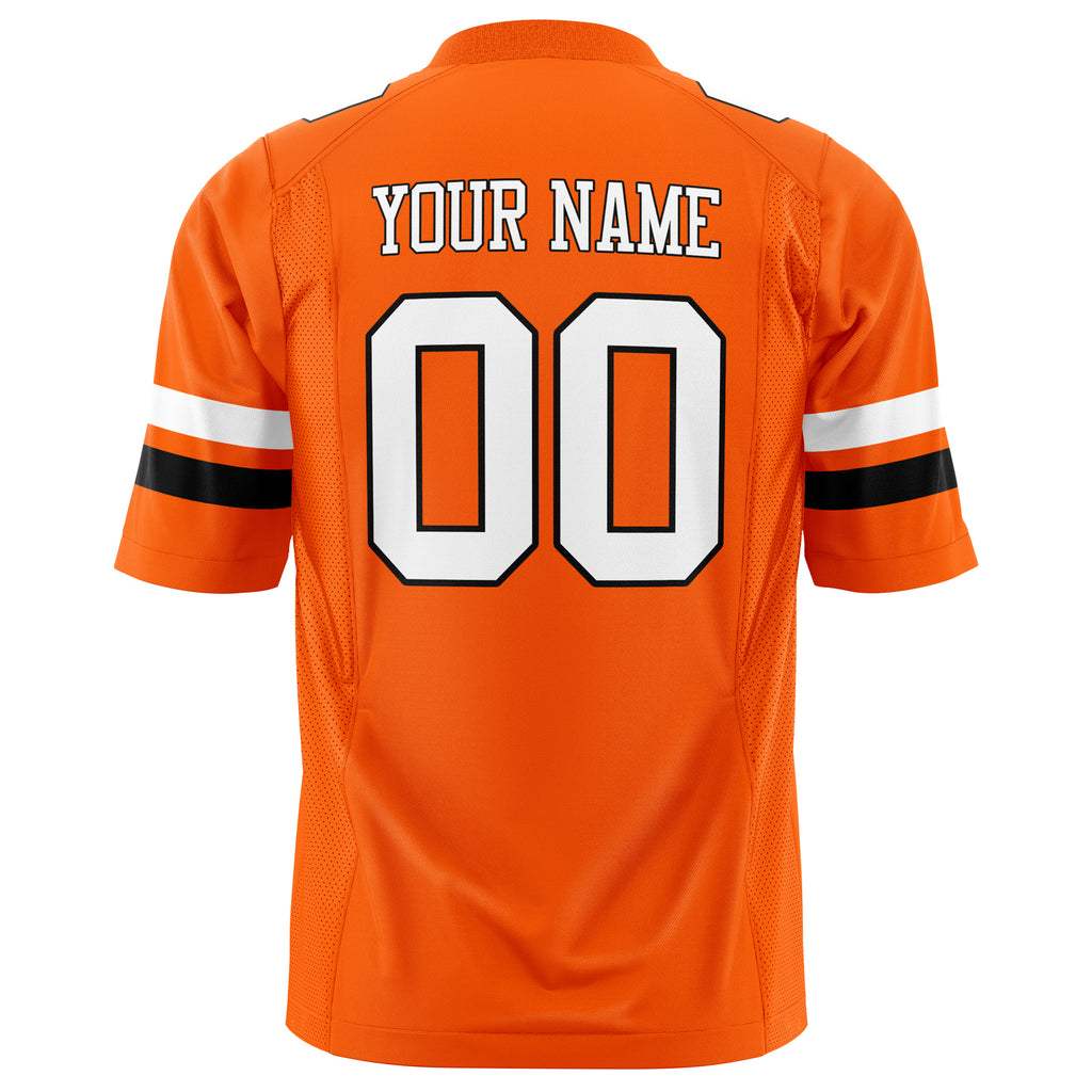 Custom Orange White Solid Colour Football Jersey