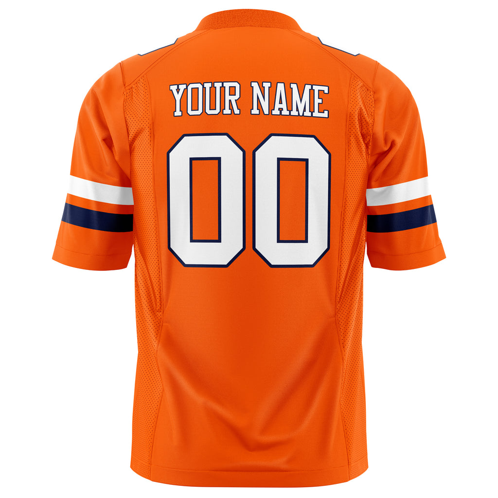 Custom Orange White Solid Colour Football Jersey